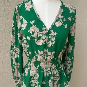 Sienna Sky green floral blouse